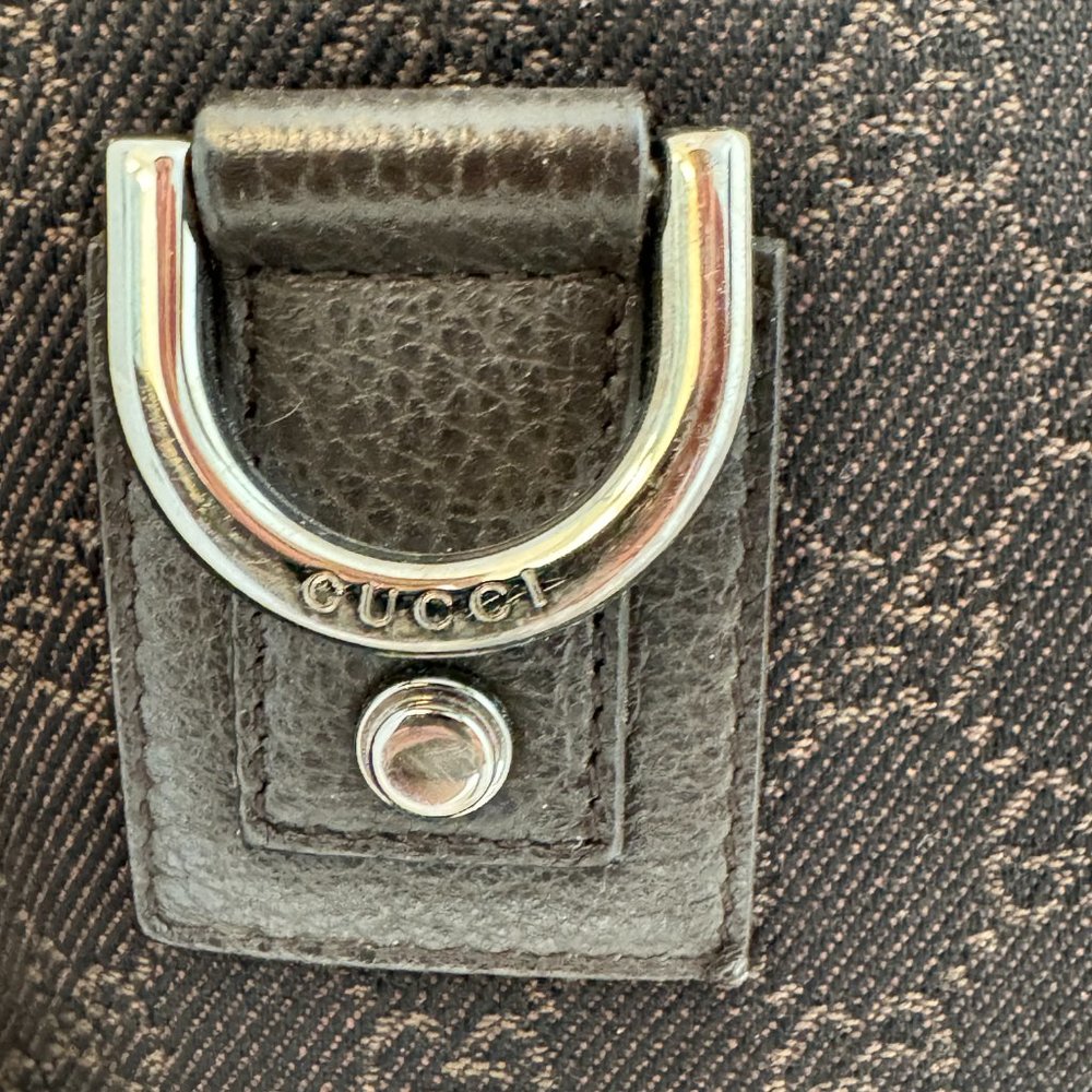 𝅺GUCCI Jackie GG monogram D-Ring hobo medium dark brown - Picture 8 of 10